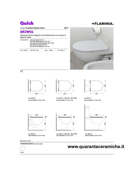 Ceramica Flaminia App coprivaso slim 