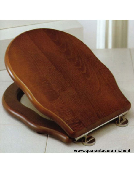 Kerasan Retro' vaso BTW completo di coprivaso noce