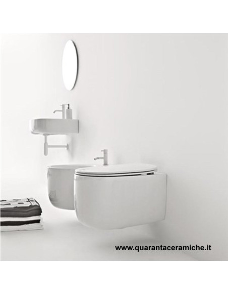 Kerasan Nolita sanitari sospesi vaso Norim, bidet e coprivaso slim soft close