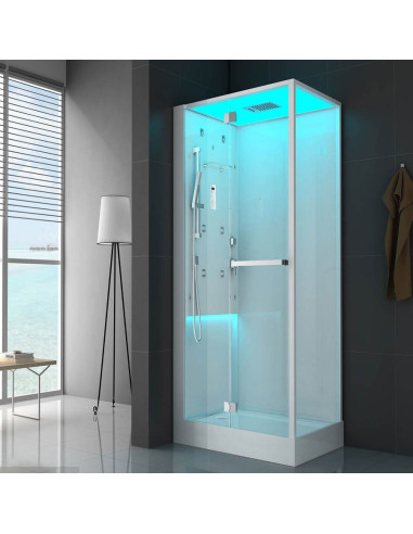  Jacuzzi cabina doccia Bali 120x80 multifunzione con bagno turco