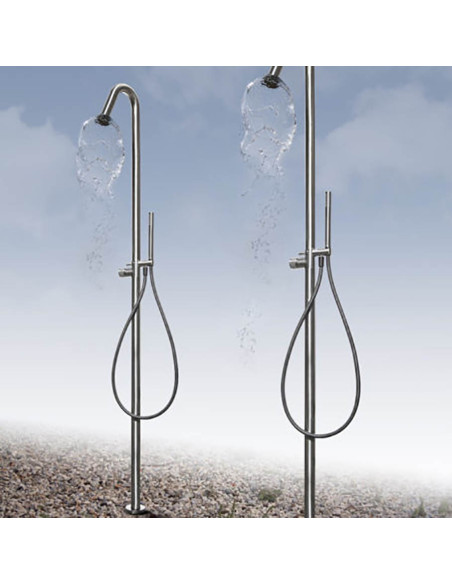 Bongio TIME2020 colonna doccia a pavimento con miscelataore a cartuccia progressiva, deviatore, set doccia in acciaio inox 916