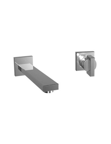 Bongio DOMINO Q Miscelatore lavabo incasso con bocca 220 mm