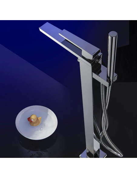 Bongio STELTH Miscelatore vasca da pavimento con set doccia e deviatore