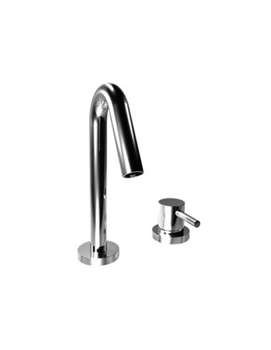 Bongio ON Gruppo lavabo bordo piano 2 fori con piletta click-clack in ottone