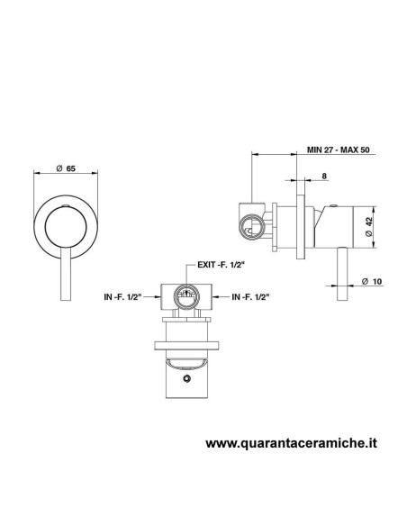 Bongio ON Miscelatore incasso