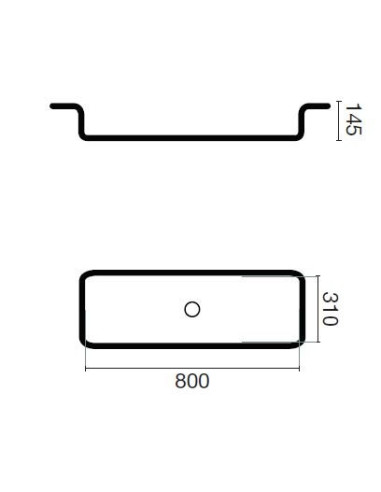 Solid sourface lavabo sospeso RECTO F