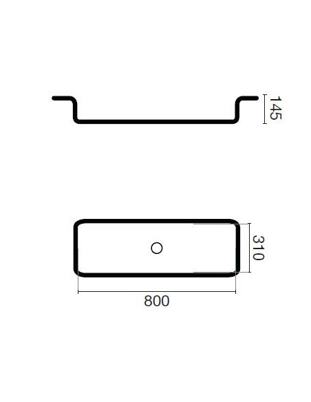 Solid sourface lavabo sospeso RECTO F