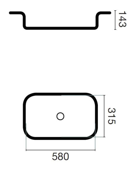 Solid sourface lavabo sospeso RADIO F
