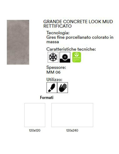 PAVIMENTO MARAZZI GRANDE CONCRETE LOOK MUD 120X120