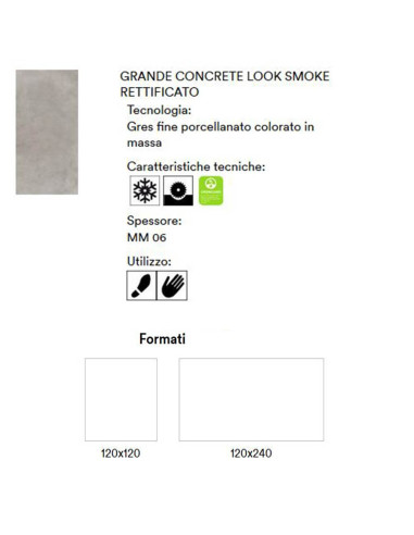 PAVIMENTO MARAZZI GRANDE CONCRETE LOOK SMOKE 120X120