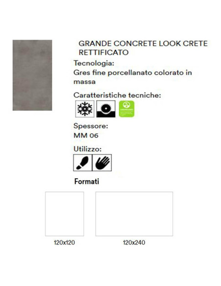 PAVIMENTO MARAZZI GRANDE CONCRETE LOOK CRETE 120X120