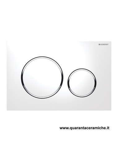 Placca di comando Geberit Sigma 20 Bianco Cromato 246X164 mm