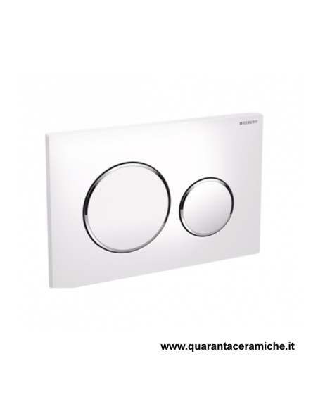 Placca di comando Geberit Sigma 20 Bianco Cromato 246X164 mm