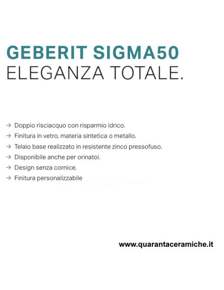 Placca di comando Geberit Sigma 50 Personalizzabile