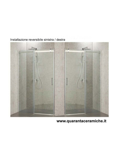 Box doccia Diamante nicchia scorrevole 120 cm trasparente cristallo 8mm altezza 200 cm