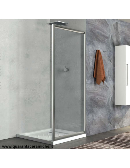 Zaffiro box doccia 120x75 porta battente+lato fisso h190