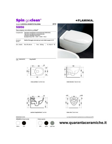 vaso Spin scheda tecnica