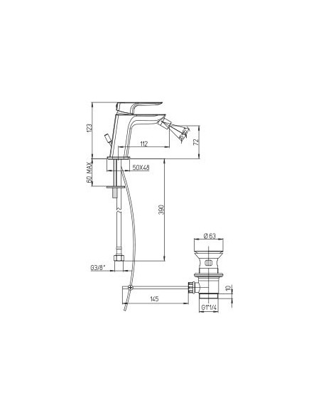 Paini Nove miscelatore monocomando per lavabo e bidet