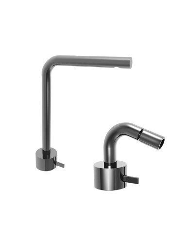 Fantini AF/21 Miscelatore lavabo alto monoforo e bidet cromo/acciaio con cartuccia tradizionale