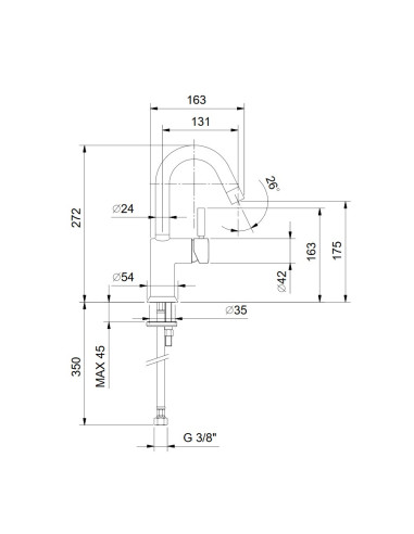 Fantini AF/21 Miscelatore lavabo monoforo cromo/acciaio con cartuccia tradizionale
