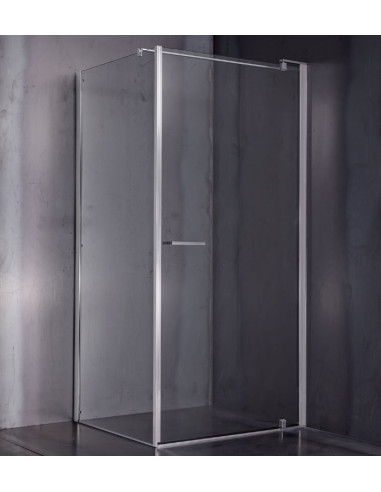 Cesana Leonardo, cabina doccia a nicchia con porta battente 77-79,5 cm