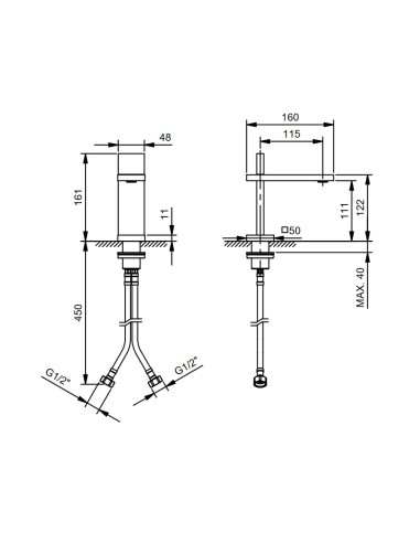 Fantini AK/25 Miscelatore lavabo monoforo