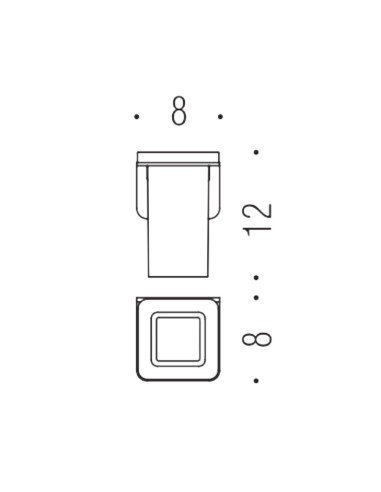 Colombo Serie Over Porta Bicchiere in Acciaio inox