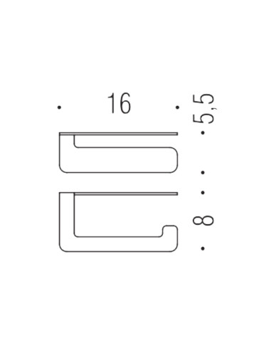Colombo Serie Over Porta Rotolo Orizzontale in Acciaio inox