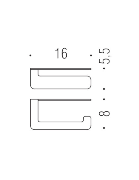 Colombo Serie Over Porta Rotolo Orizzontale in Acciaio inox