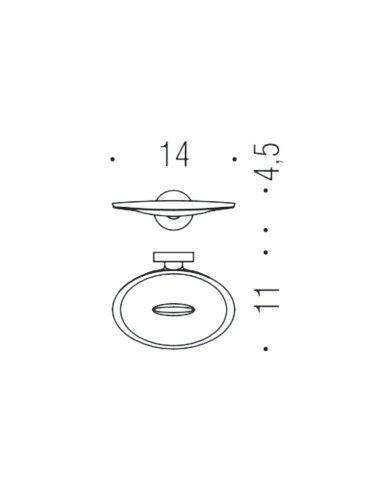 Colombo Serie Plus Porta sapone inamovibile cromo o nero