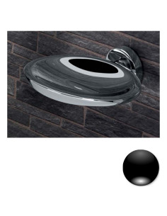 Colombo Serie Plus Porta sapone inamovibile cromo o nero