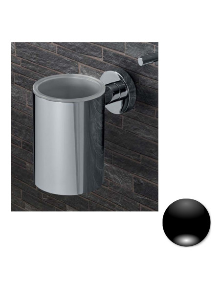 Colombo Serie Plus Porta bicchiere inamovibile cromo o nero