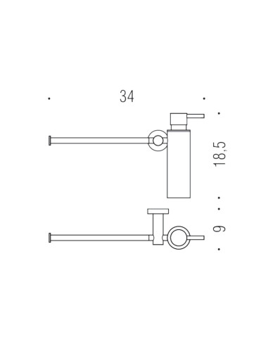 Colombo Serie Plus Spandisapone e Porta salvietta per bidet cromo o nero
