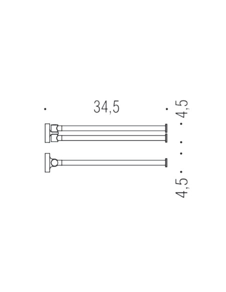 Colombo Serie Plus Porta salvietta doppio a snodo cromo o nero