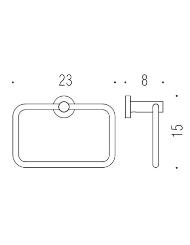 Colombo Serie Plus Porta salvietta ad anello cromo o nero
