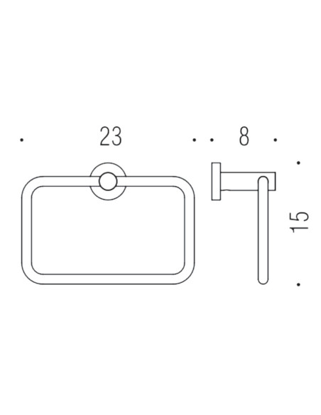 Colombo Serie Plus Porta salvietta ad anello cromo o nero