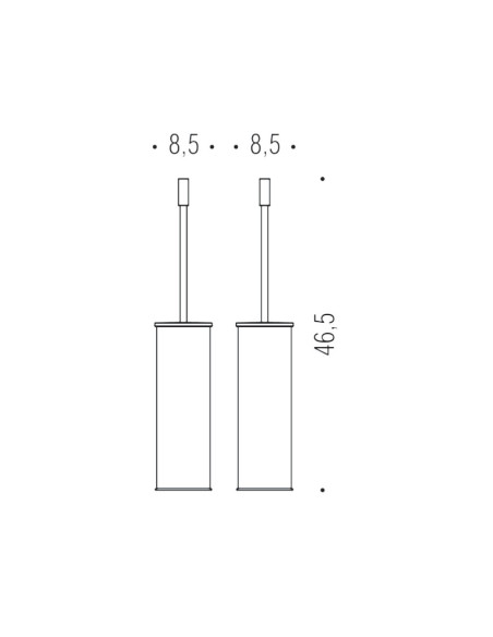 Colombo Serie Plus Porta scopino d'appoggio cromo o nero