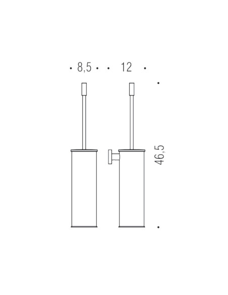 Colombo Serie Plus Porta rotolo reversibile cromo o nero