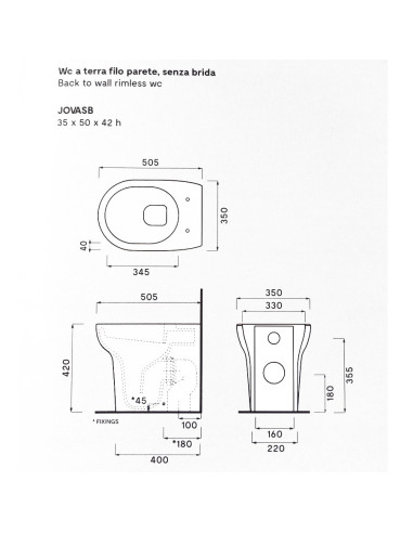 Sanitari filo muro Cielo Fluid