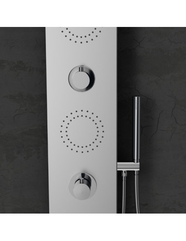 Colonna Doccia Charme in finitura Acciaio Inox Satinato