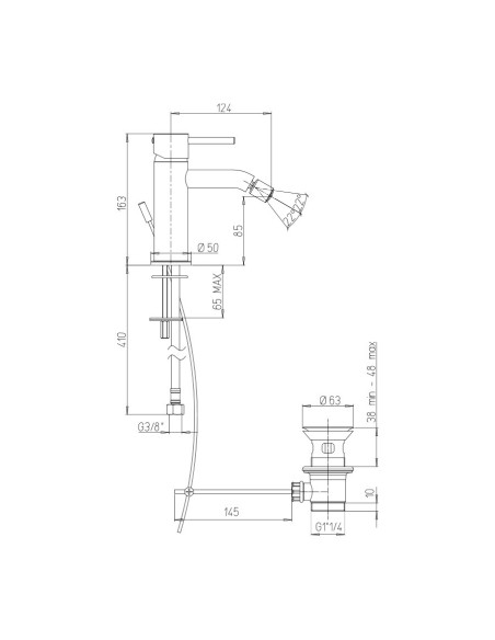 Paini Cox Open miscelatore lavabo e bidet