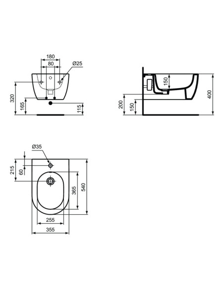 Sanitari sospesi Ideal Standard Blend vaso AquaBlade bidet e coprivaso rallentato