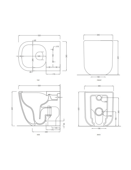 Sanitari filo muro Cielo Era vaso rimless 2.0, bidet e coprivaso rallentato