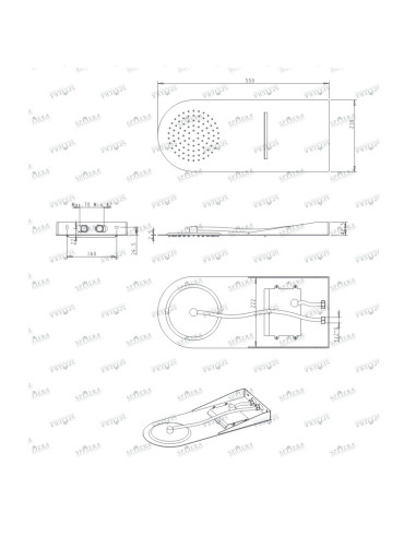 Sphera soffione Barcellona a parete in acciaio inox