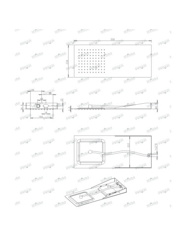 Sphera soffione Lipsia a parete in acciaio inox