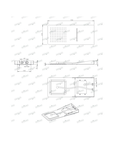 Sphera soffione Berlino a parete in acciaio inox