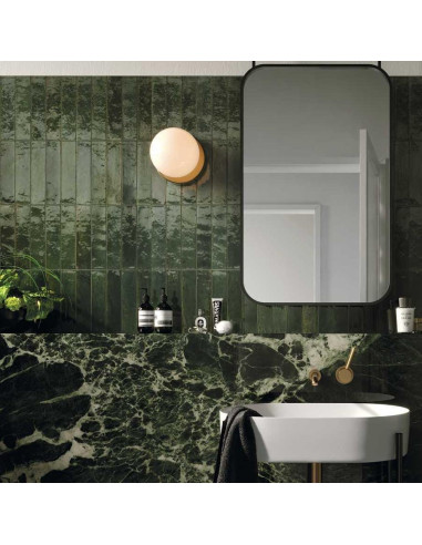 Marazzi Crogiolo Lume Green 6x24