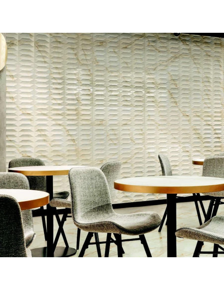 Marazzi Marbleplay Wall Ivory Struttura Gem 3D 30x90