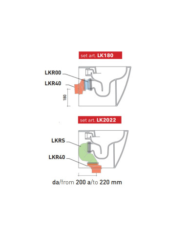 Eccentrico sottovaso per sanitari tradizionali