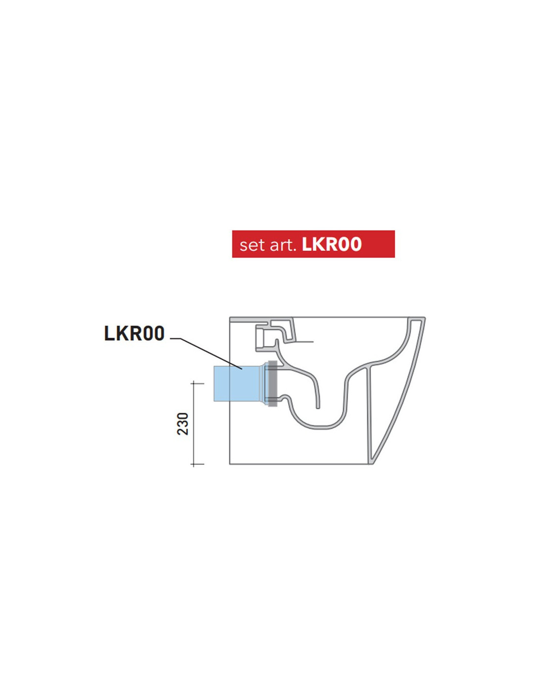 Kit per scarico parete H 230 mm LKR00 | Quaranta Ceramiche